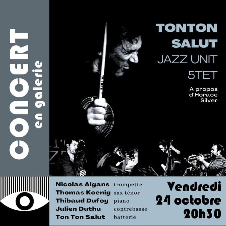 TON TON SALUT jazz Unit 5tet en concert chez Artcoblan, le vendredi 24 octobre 2025. Voici la toute nouvelle formule encore inédite de ce Jazz Unit 5tet qui existe depuis 1983 et qui a vu passer nombre de musiciens qui comptent dans le milieu de cette musique, le Jazz …