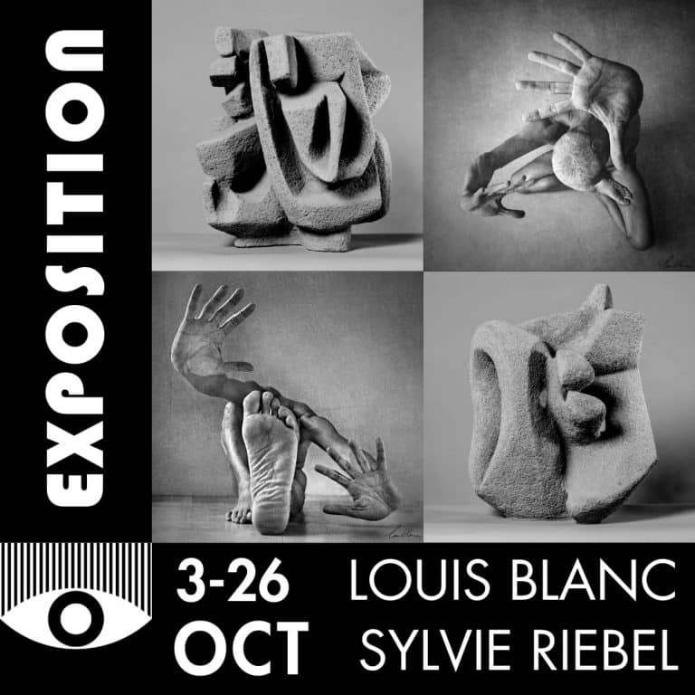 Exposition des photographies de Louis Blanc et des volumes de Sylvie Riebel, du 3 au 26 octobre 2025 chez Artcoblan.