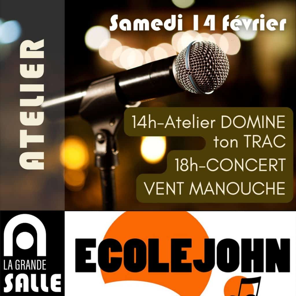 Atelier "Domine Ton Trac" Avec l'école John Le Samedi 14 Fevrier Chez Artcoblan, pour les jeunes et les adultes