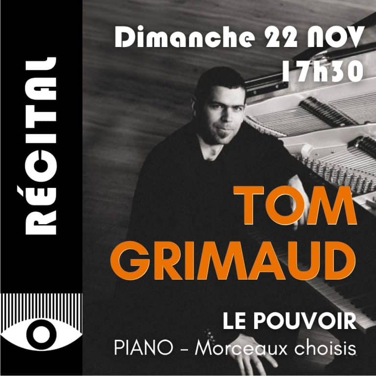Recital de Piano par Tom Grimaud le Dimanche 22 Novembre 2026 à 17h30 chez Artcoblan.
